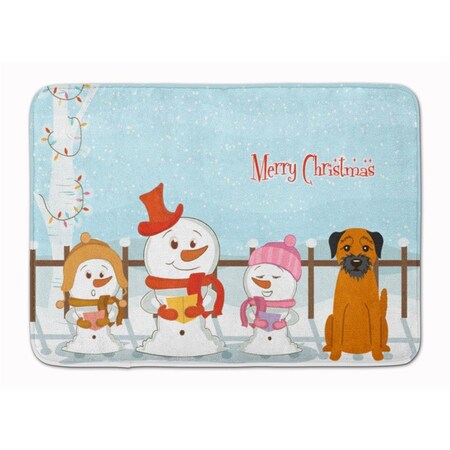 Carolines Treasures Merry Christmas Carolers Border Terrier Machine Washable Memory Foam Mat BB2370RUG